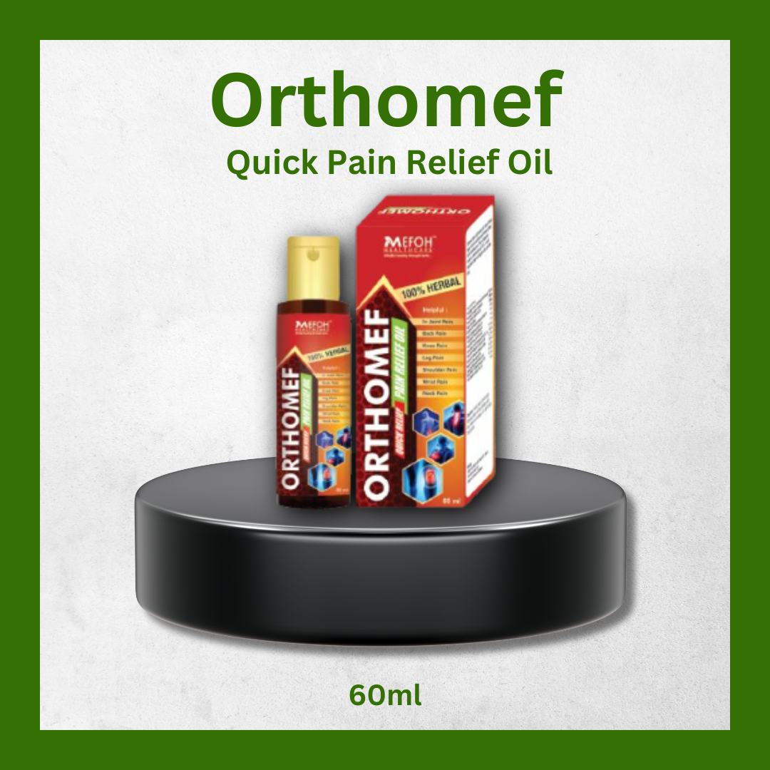 OrthoMEF Ayurvedic Pain Relief Oil – Fast Action for Joint & Muscle Pain (100ml)