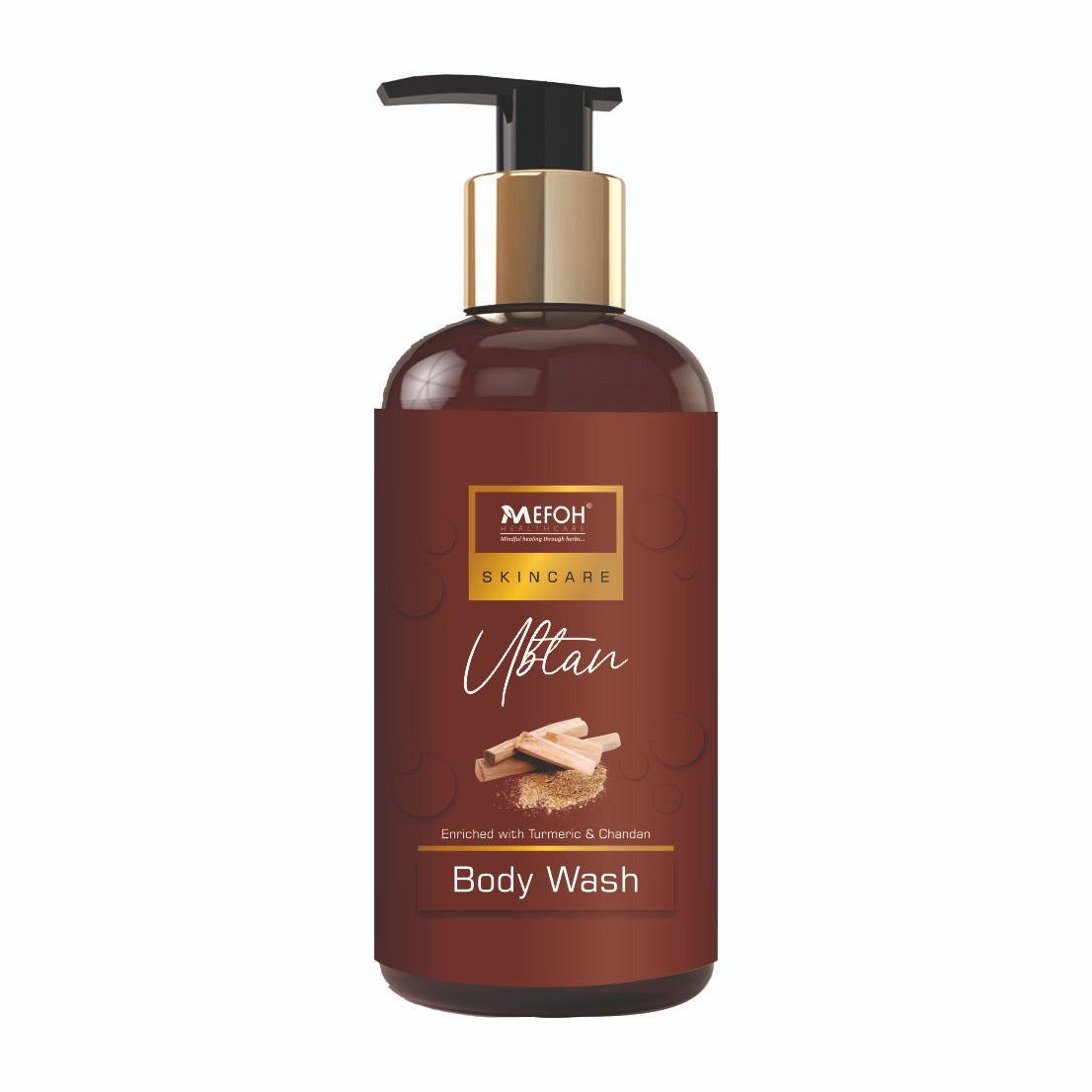 Mefoh Ubtan Body Wash – Herbal Brightening Cleanser for Glowing, Tan-Free Skin