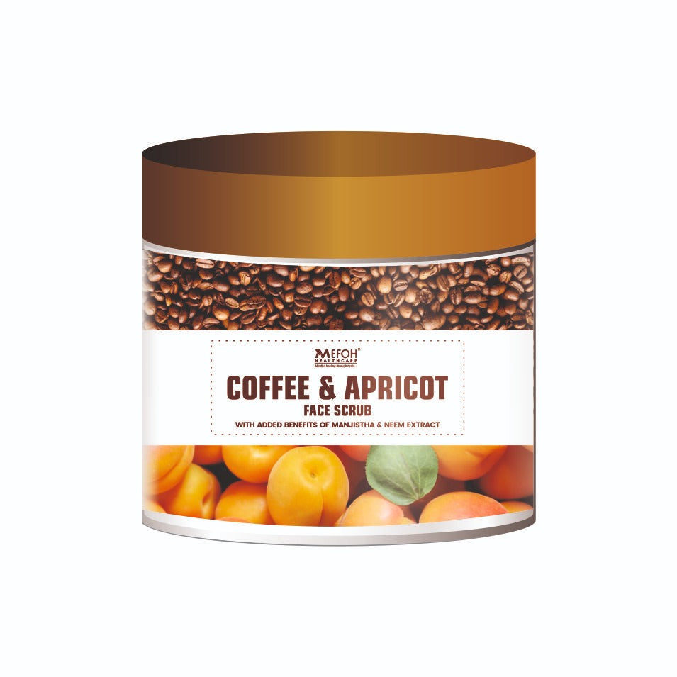 Mefoh Coffee & Apricot Face Scrub – Exfoliating & Revitalizing Scrub for Smooth, Glowing Skin
