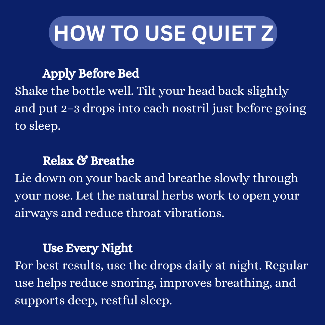 MEFOH Quite-Z Snoring Relief Drops – 100% Natural & Ayurvedic | Opens Airways & Promotes Peaceful Sleep
