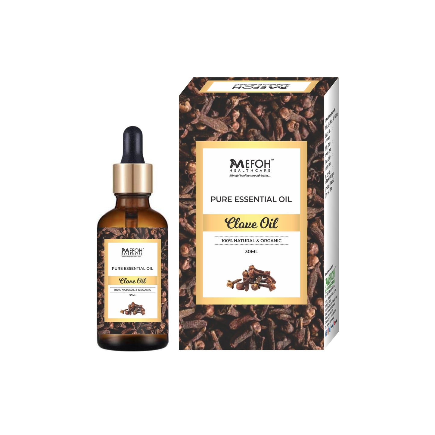 Mefoh Clove Essential Oil – Pure & Natural, Therapeutic Grade for Oral Care, Pain Relief & Immunity