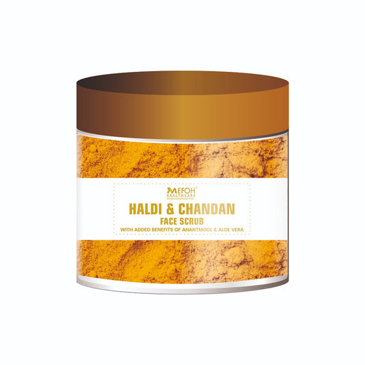 Mefoh Haldi & Chandan Face Scrub – Brightening & Nourishing Exfoliator for Glowing Skin