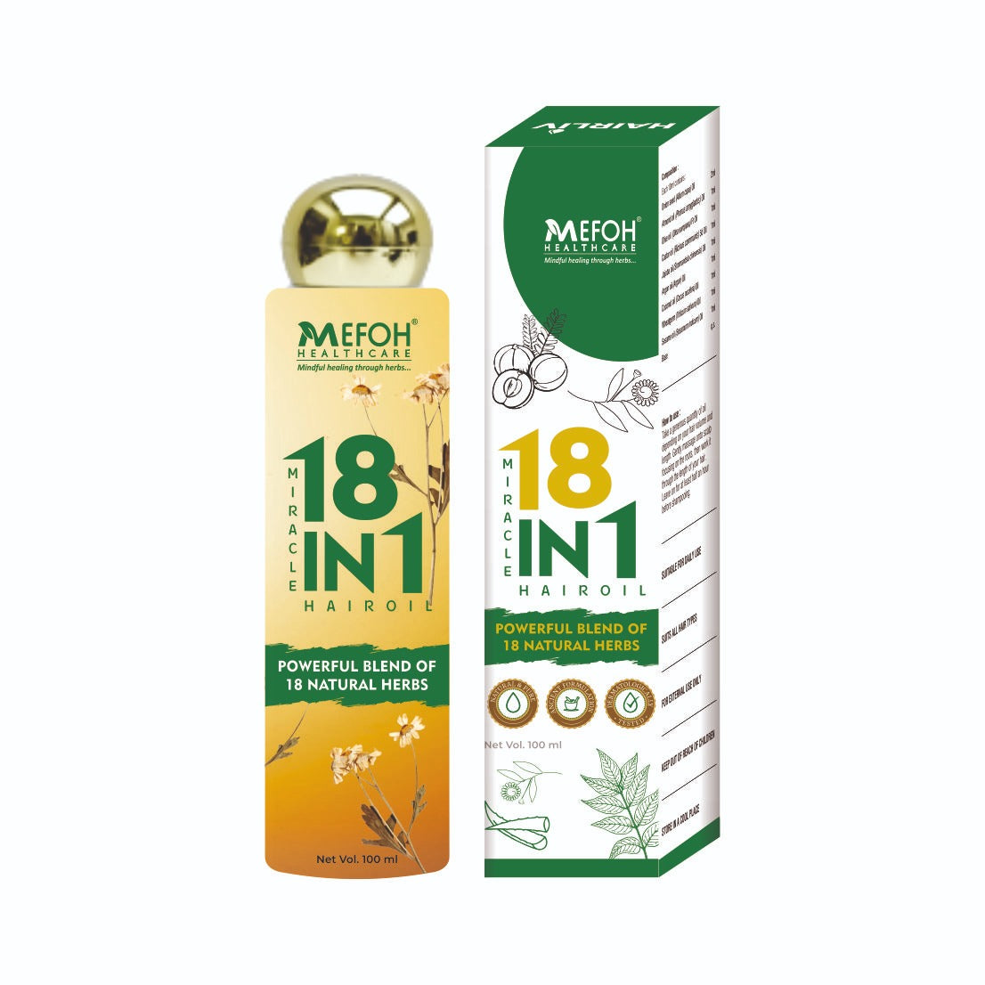 Mefoh 18-in-1 Hair Oil – Nourishing & Revitalizing Hair Oil for Strong, Healthy, and Shiny Hair