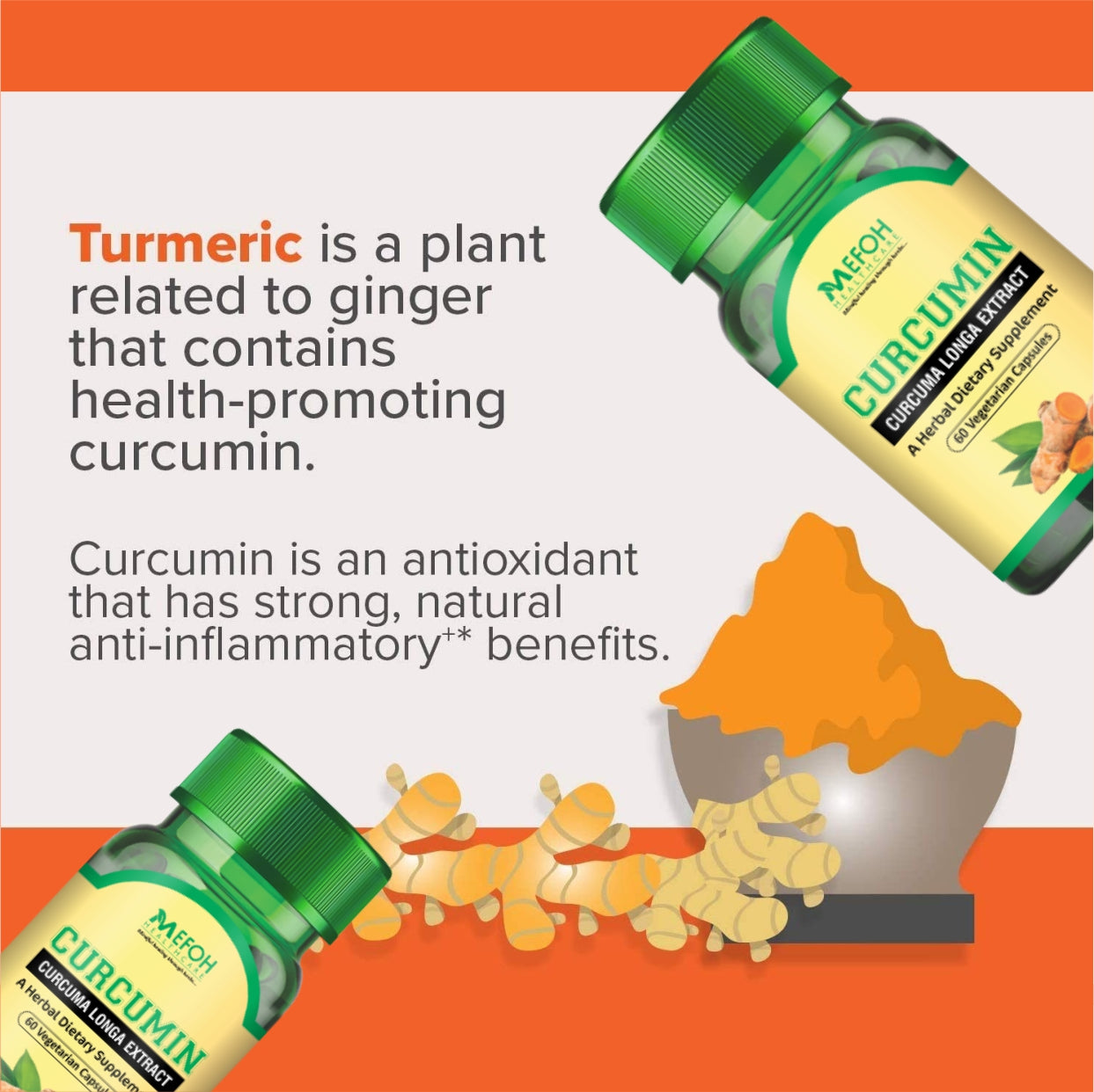Mefoh Curcumin Capsules – Natural Anti-Inflammatory & Antioxidant Support