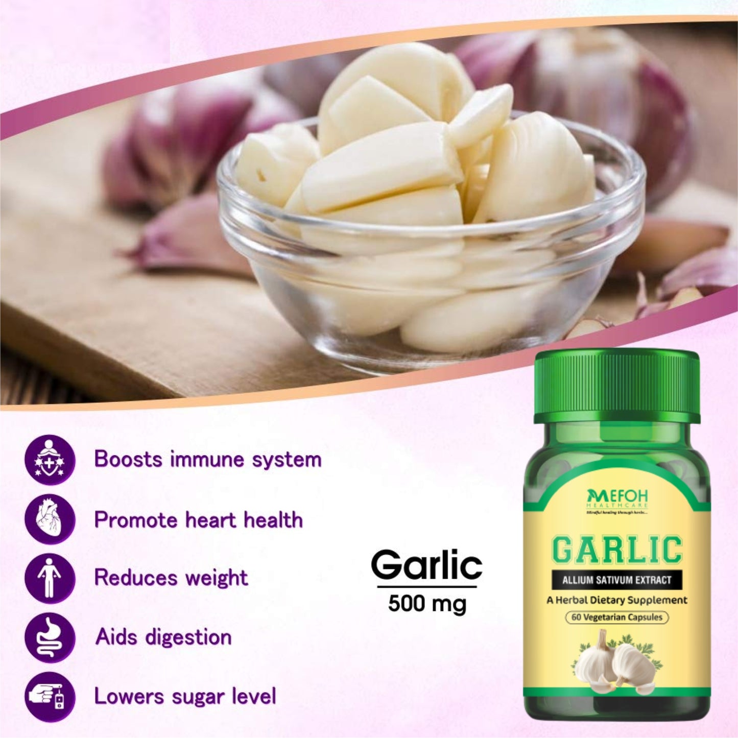 Mefoh Garlic Capsules – Heart Health, Immunity & Cholesterol Support