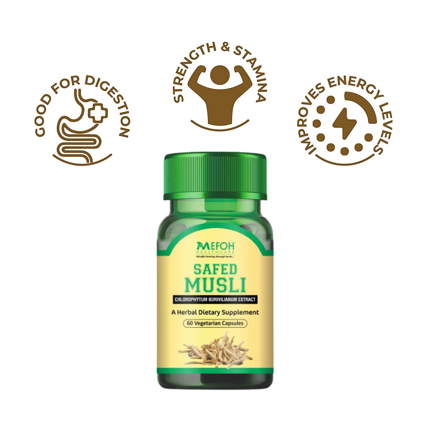 Mefoh Safed Musali Capsules – Natural Strength, Vitality & Stamina Booster