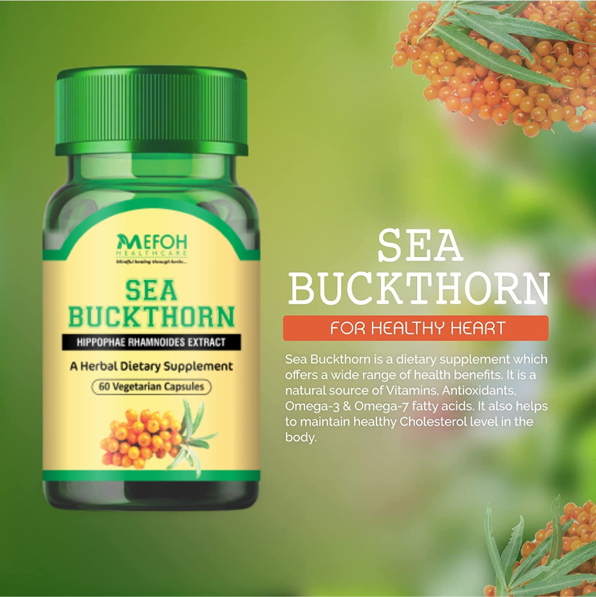 Mefoh Sea Buckthorn Capsules – Ultimate Skin, Hair & Immunity Booster