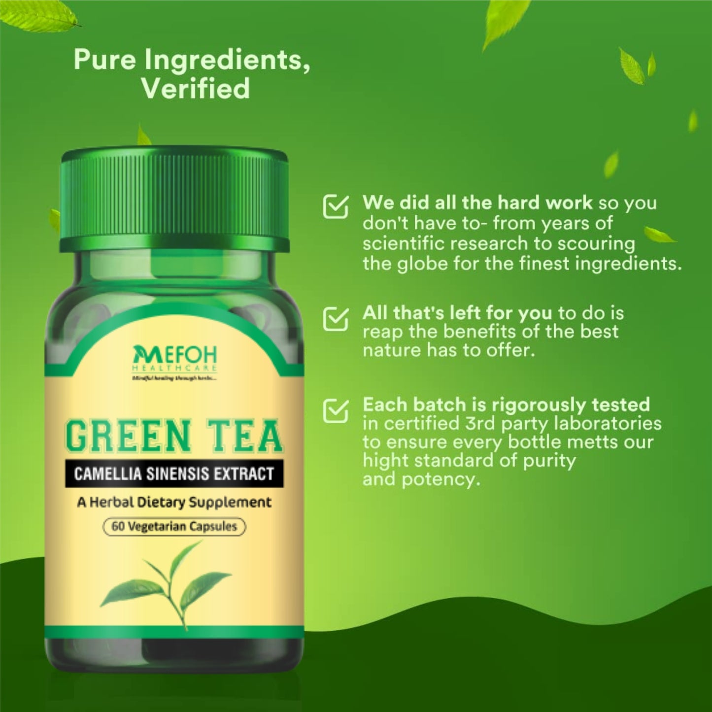 Mefoh Green Tea Capsules – Natural Metabolism Booster & Antioxidant Powerhouse