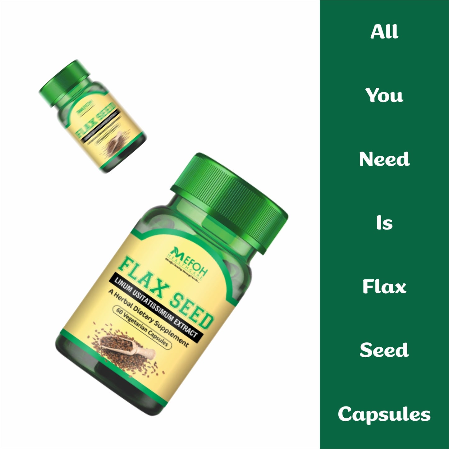 Mefoh Flax Seed Capsules – Essential Omega-3 & Fiber for Heart and Digestive Health