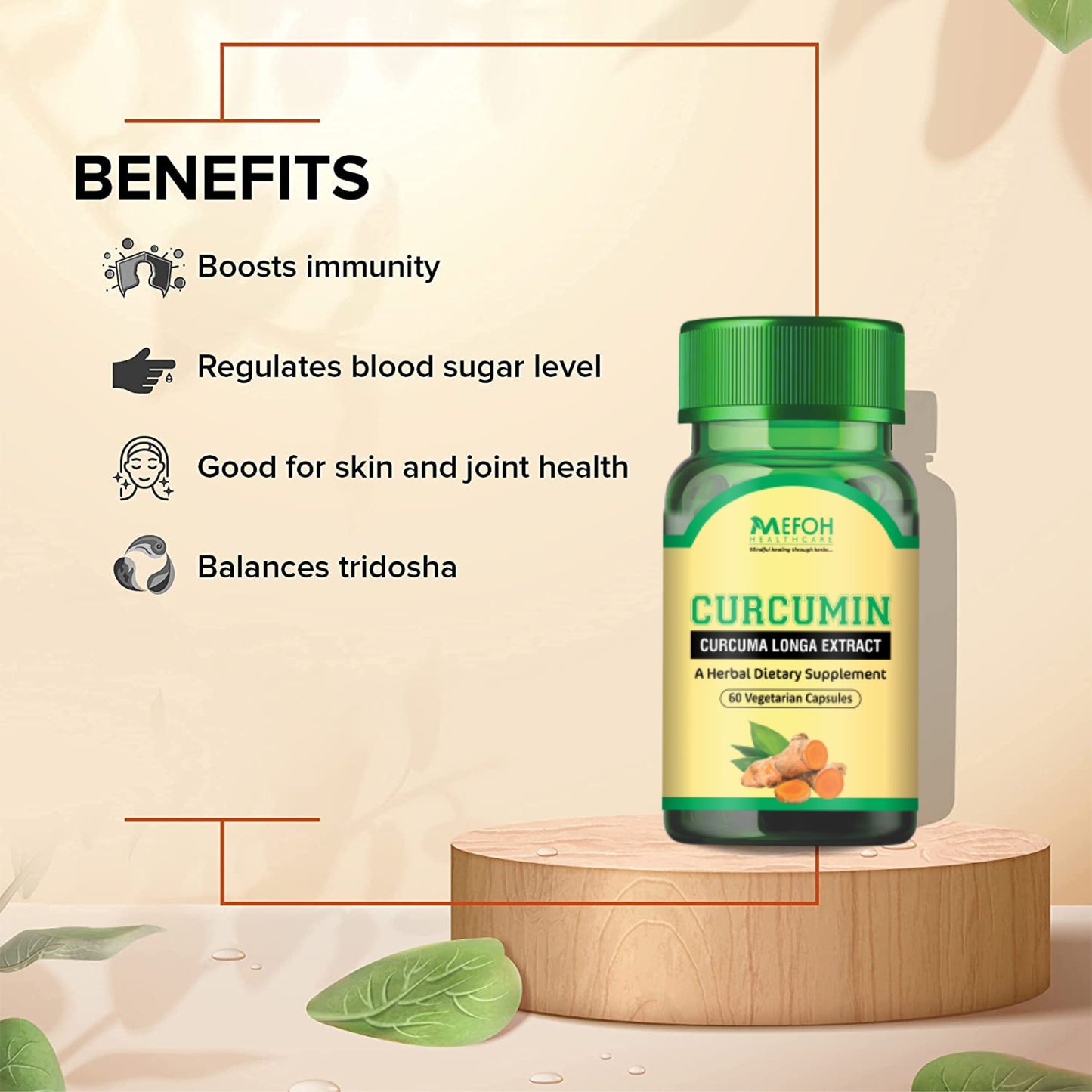 Mefoh Curcumin Capsules – Natural Anti-Inflammatory & Antioxidant Support