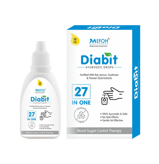MEFOH DIABIT Drops - Ayurvedic Blood Sugar Support | (Pack of 2)