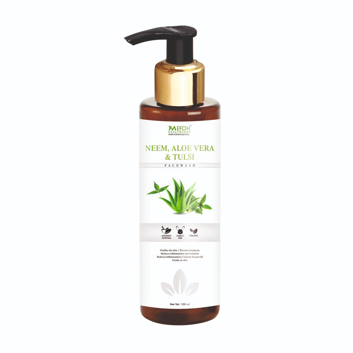 Mefoh Neem Aloe Vera & Tulsi Face Wash – Purifying Cleanser for Clear & Healthy Skin
