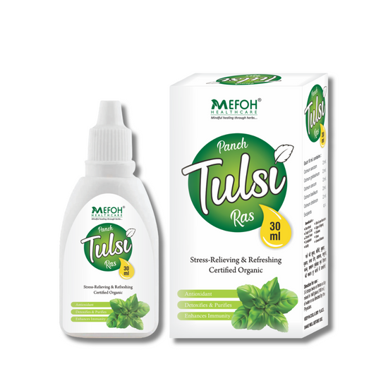 MEFOH Tulsi Ras – Ayurvedic Stress Relief & Refreshing Herbal Extract (30ml)