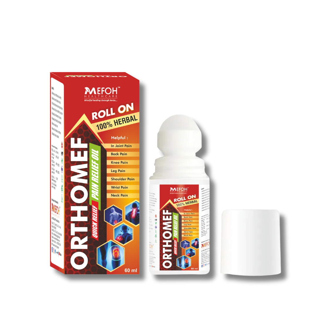 OrthoMEF Ayurvedic ROLL ON – Fast Action for Joint & Muscle Pain 60 ML
