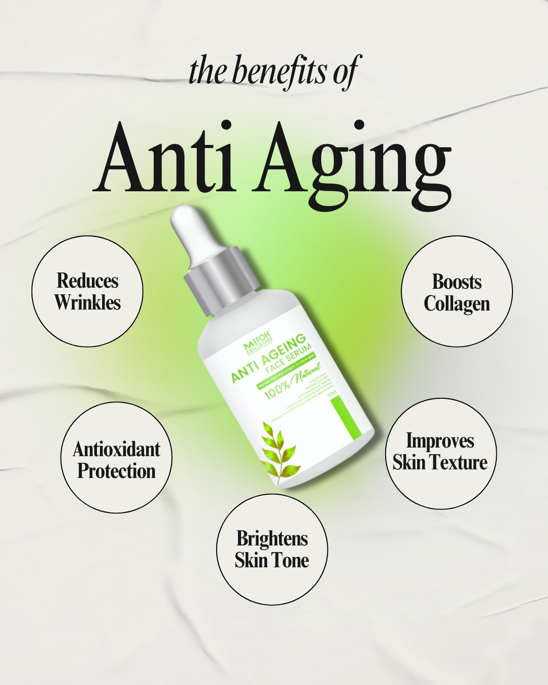 Mefoh Anti-Aging Face Serum – Rejuvenating Serum for Youthful, Glowing Skin