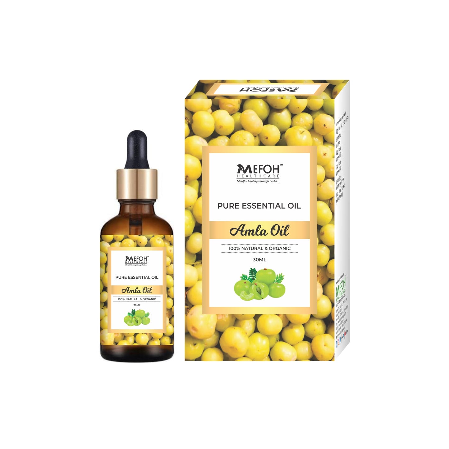 Mefoh Pure Amla Essential Oil – Natural Hair Tonic for Stronger, Shinier Hair
