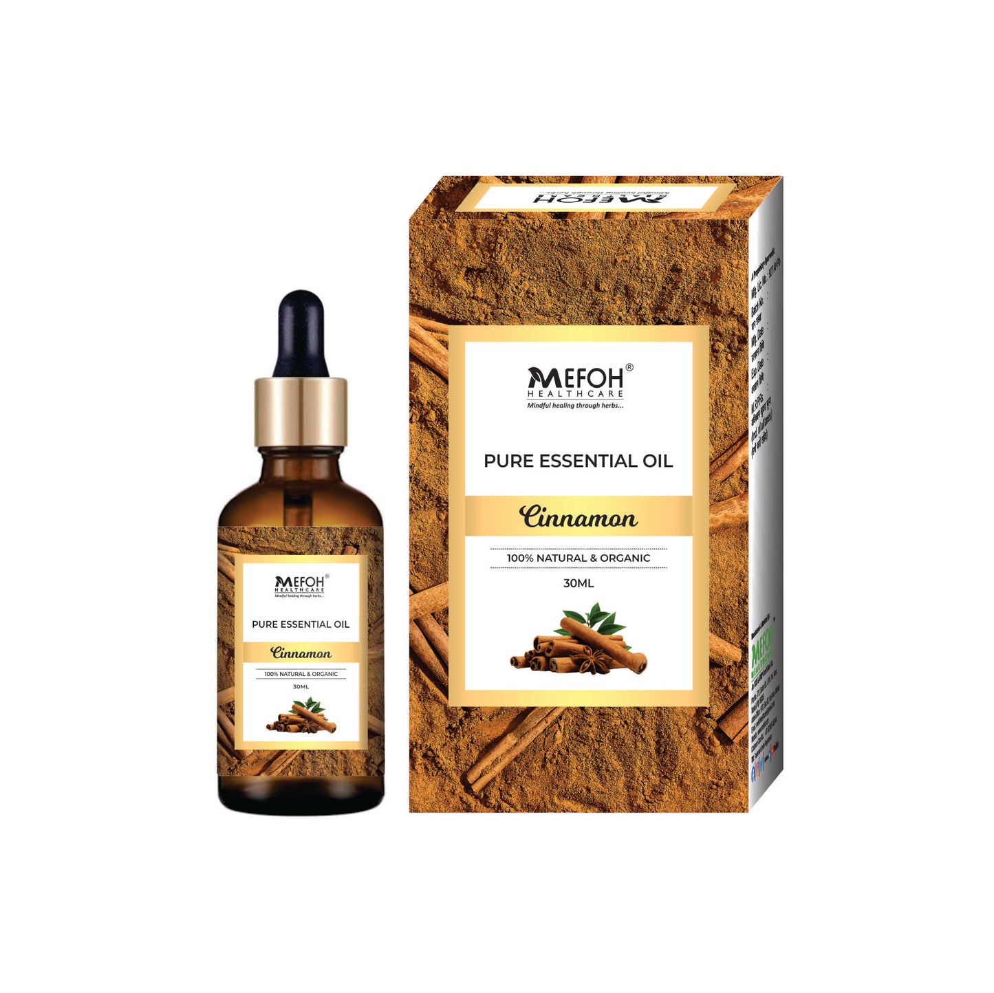 Mefoh Cinnamon Essential Oil – Pure & Natural, Steam Distilled for Skin, Hair & Aromatherapy