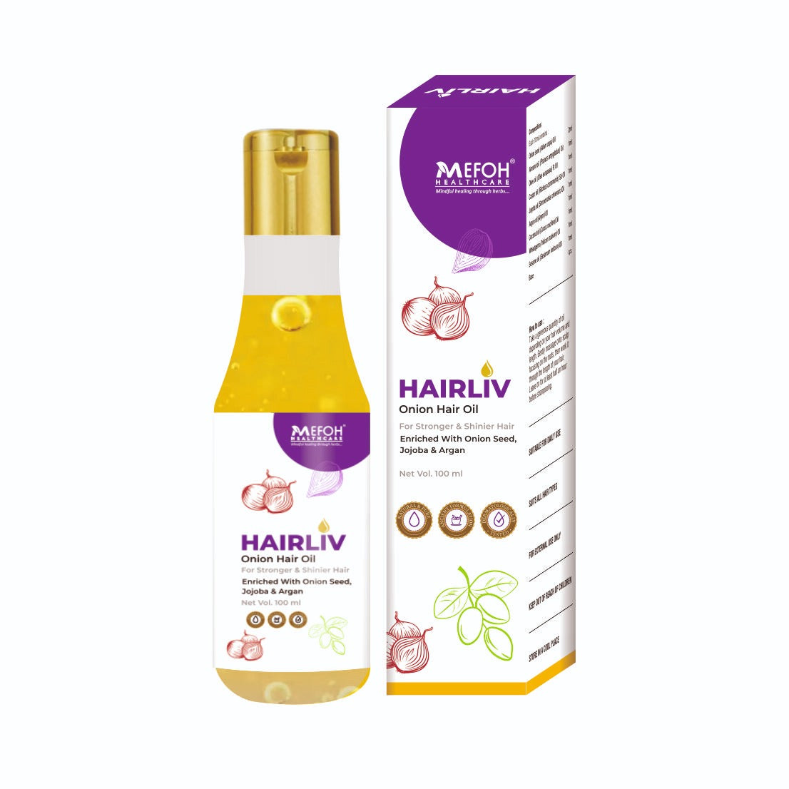 HairLiv Onion Hair Oil – Hair Growth & Strengthening Oil for Thicker, Healthier Hair