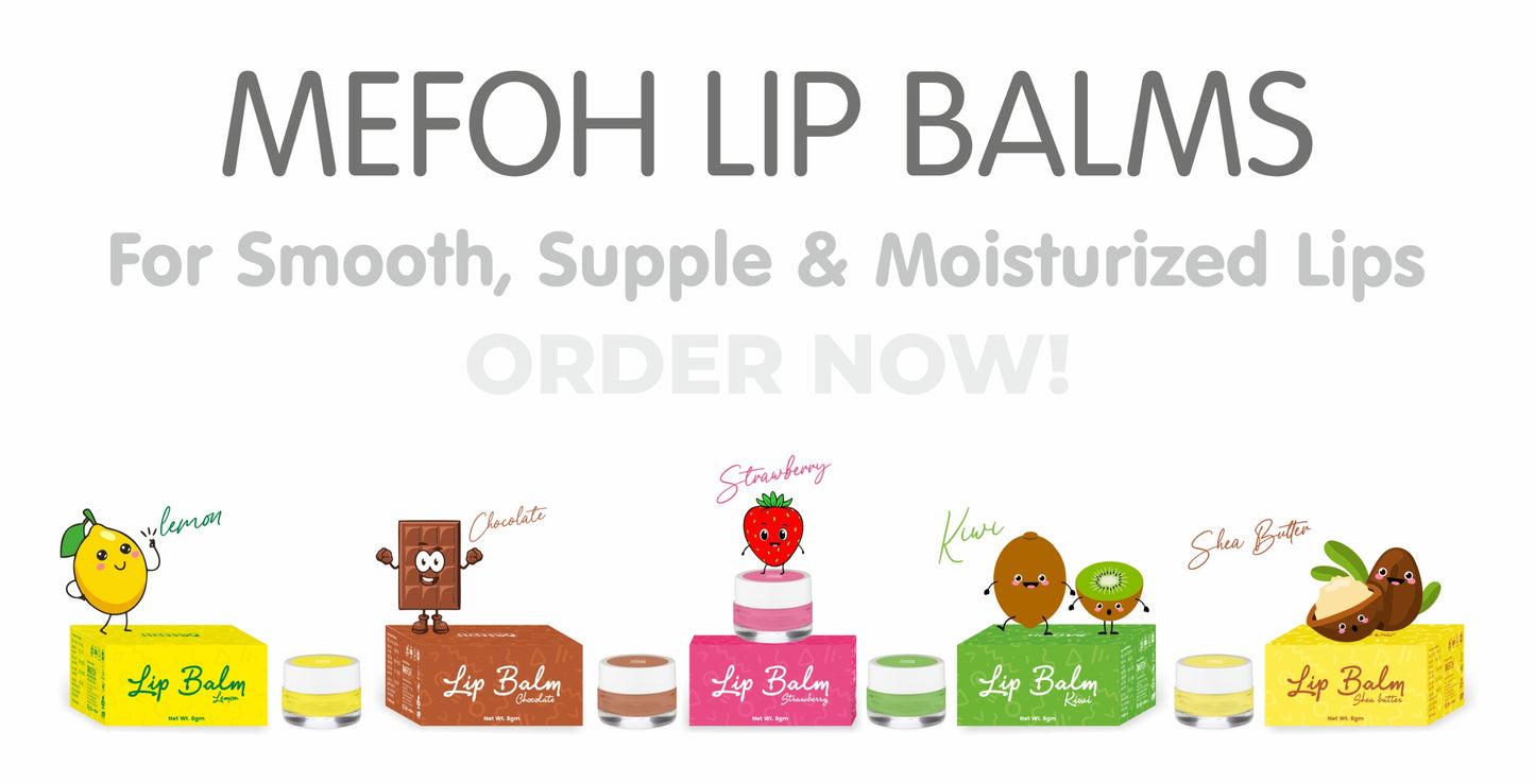 MEFOH Lip Balm Combo – Pack of 5 Flavors for Soft, Nourished Lips