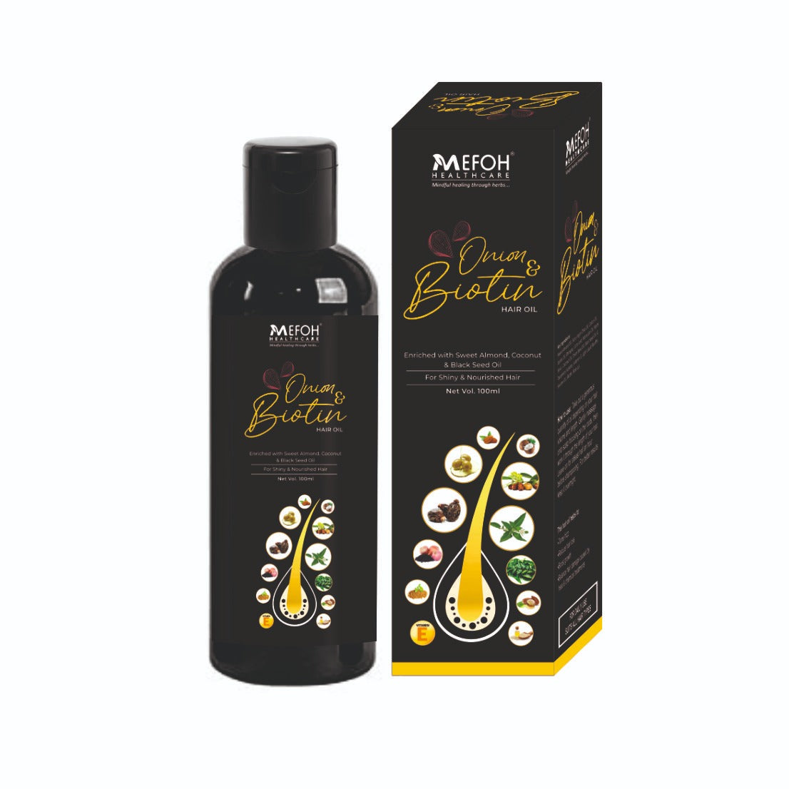 Mefoh Onion Biotin Hair Oil – Advanced Hair Growth & Strengthening Formula